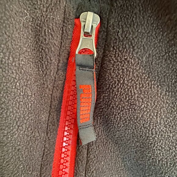 Puma Boys Jacket, Black with Red Accents, Size L. - Picture 6 of 11